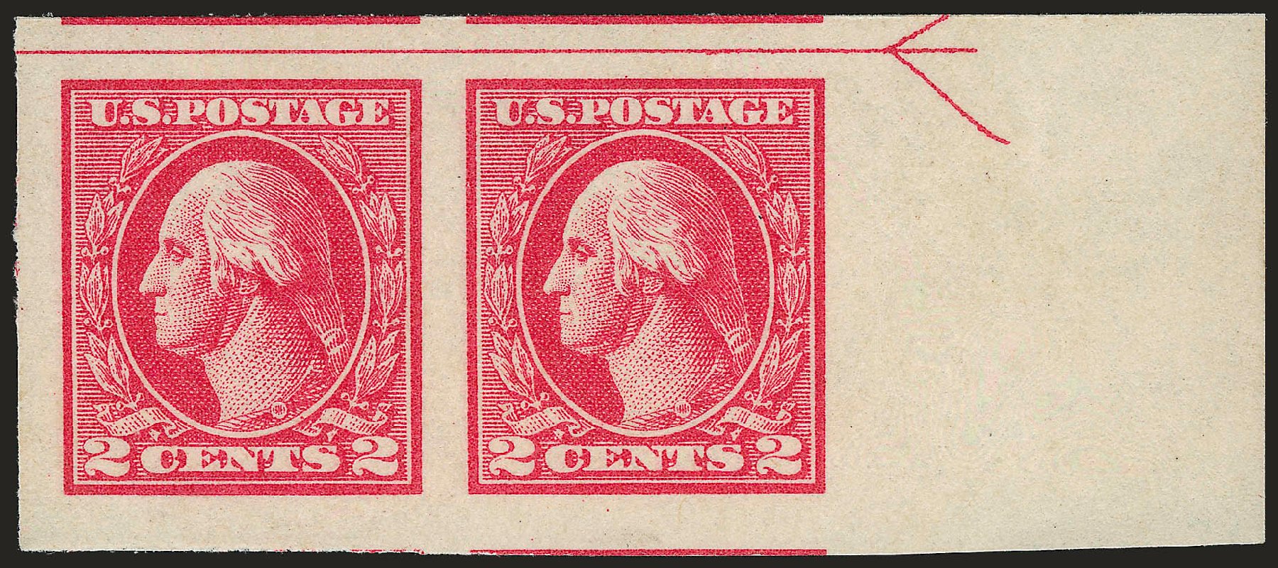 US Stamp Prices Scott Catalog 533: 1920 2c Washington Offset Imperf. Robert Siegel Auction Galleries, Sep 2009, Sale 968B, Lot 702