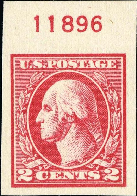 Price of US Stamp Scott Catalog 533 - 2c 1920 Washington Offset Imperf. Spink Shreves Galleries, Jan 2015, Sale 150, Lot 202
