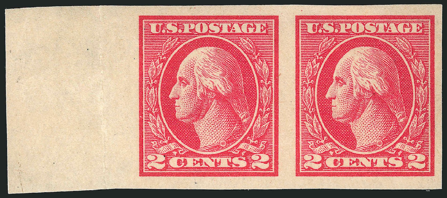 Values of US Stamps Scott Catalog #533 - 1920 2c Washington Offset Imperf. Robert Siegel Auction Galleries, Feb 2015, Sale 1093, Lot 493