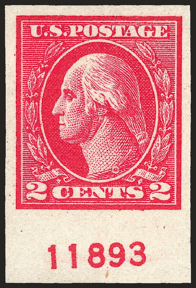 Value of US Stamps Scott # 533 - 2c 1920 Washington Offset Imperf. Robert Siegel Auction Galleries, Dec 2008, Sale 967, Lot 4903