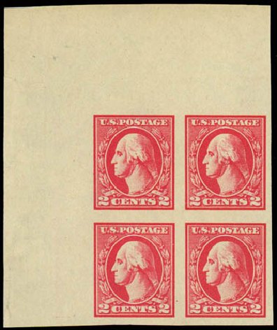 US Stamp Prices Scott Catalog 534A: 2c 1920 Washington Offset Imperf. Daniel Kelleher Auctions, Jul 2011, Sale 625, Lot 1048