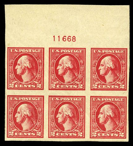 Costs of US Stamp Scott Catalogue #534A: 2c 1920 Washington Offset Imperf. Matthew Bennett International, Mar 2012, Sale 344, Lot 4661