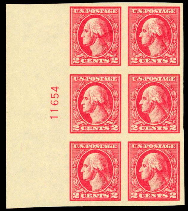 US Stamp Price Scott Catalogue #534A: 2c 1920 Washington Offset Imperf. Daniel Kelleher Auctions, Mar 2013, Sale 635, Lot 641