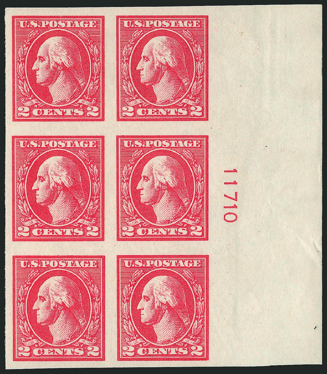 Values of US Stamps Scott Cat. #534A - 2c 1920 Washington Offset Imperf. Robert Siegel Auction Galleries, Oct 2011, Sale 1014, Lot 2031