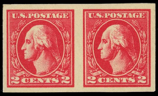 US Stamp Values Scott Catalogue # 534A - 2c 1920 Washington Offset Imperf. Daniel Kelleher Auctions, Jan 2012, Sale 628, Lot 546