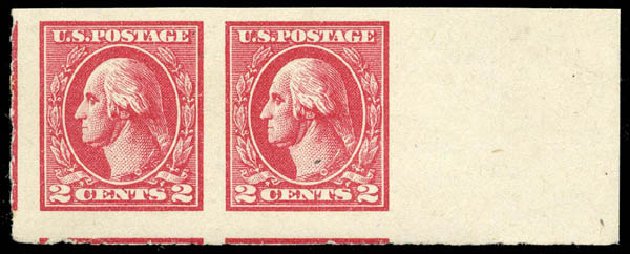 Prices of US Stamp Scott Cat. # 534B - 1920 2c Washington Offset Imperf. Matthew Bennett International, Apr 2008, Sale 326, Lot 477