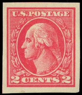Prices of US Stamps Scott 534B: 1920 2c Washington Offset Imperf. Daniel Kelleher Auctions, Jul 2011, Sale 625, Lot 1051