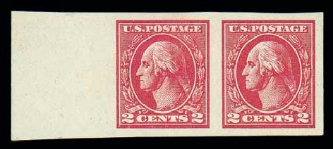 Prices of US Stamp Scott Cat. # 534B - 1920 2c Washington Offset Imperf. Matthew Bennett International, Dec 2007, Sale 325, Lot 2204