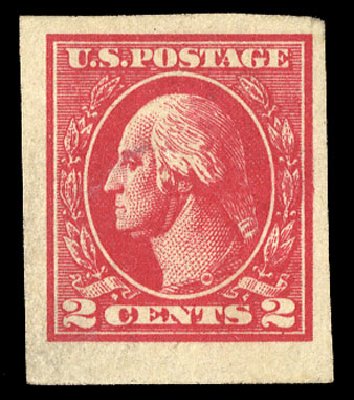 US Stamp Prices Scott Catalog 534B - 2c 1920 Washington Offset Imperf. Cherrystone Auctions, Sep 2008, Sale 200809, Lot 44