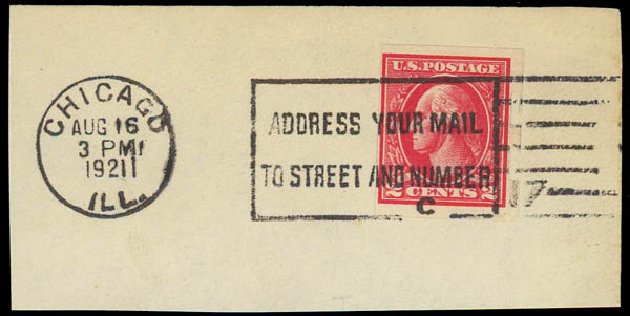 US Stamps Values Scott Catalog 534B: 1920 2c Washington Offset Imperf. Daniel Kelleher Auctions, Jul 2011, Sale 625, Lot 1052