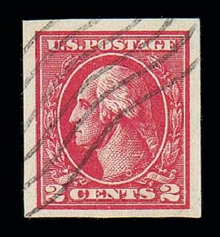 US Stamps Price Scott #534B - 1920 2c Washington Offset Imperf. Matthew Bennett International, Jun 2007, Sale 319, Lot 1493