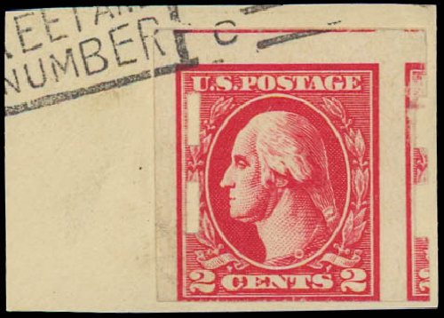Cost of US Stamps Scott Catalogue #534B - 2c 1920 Washington Offset Imperf. Daniel Kelleher Auctions, Jul 2011, Sale 625, Lot 1053
