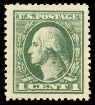 US Stamp Prices Scott Cat. 536: 1919 1c Washington Offset Perf 12.5. Daniel Kelleher Auctions, Sep 2013, Sale 639, Lot 1198