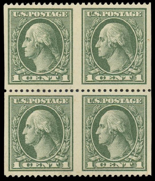Cost of US Stamp Scott Catalogue 536 - 1919 1c Washington Offset Perf 12.5. Daniel Kelleher Auctions, Aug 2012, Sale 631, Lot 1404
