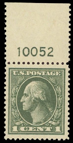 US Stamp Values Scott #536: 1c 1919 Washington Offset Perf 12.5. Daniel Kelleher Auctions, Aug 2012, Sale 631, Lot 1283