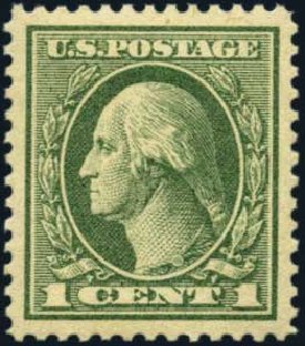 Values of US Stamp Scott 536: 1c 1919 Washington Offset Perf 12.5. Harmer-Schau Auction Galleries, Aug 2012, Sale 94, Lot 1626