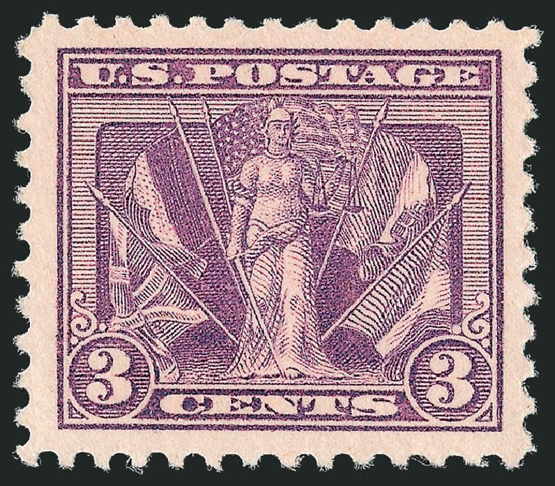 Value of US Stamps Scott Catalogue 537 - 3c 1919 Victory. Robert Siegel Auction Galleries, Jun 2012, Sale 1026, Lot 1460