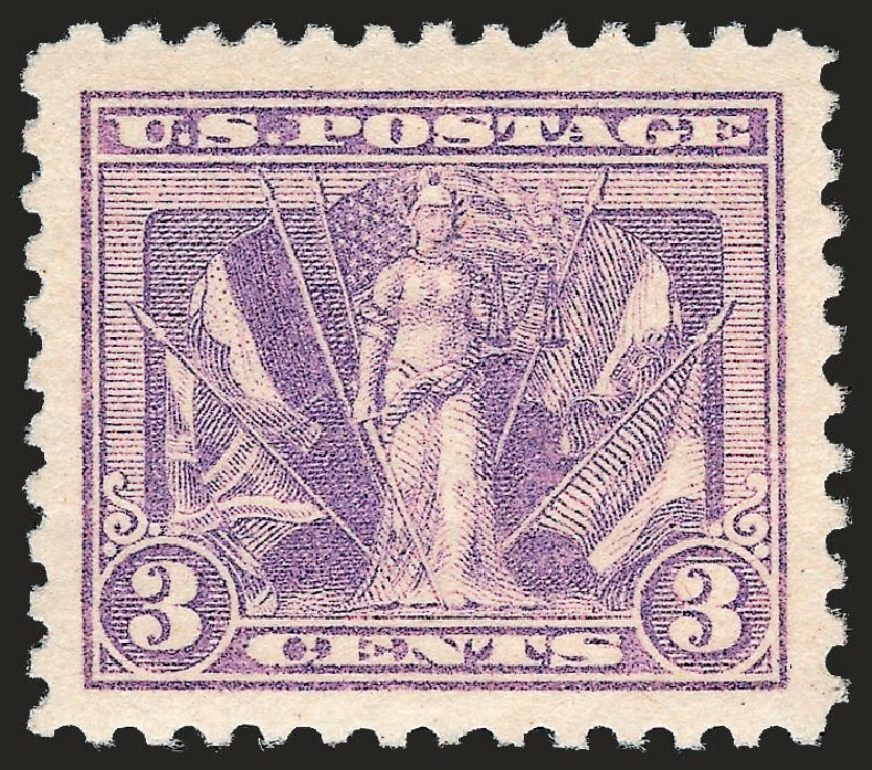 US Stamps Value Scott Catalogue #537 - 3c 1919 Victory. Robert Siegel Auction Galleries, Apr 2010, Sale 984, Lot 950