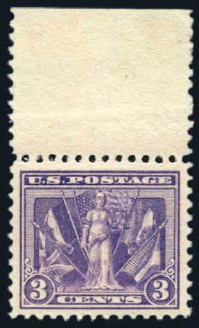 Cost of US Stamps Scott Cat. #537 - 1919 3c Victory. Harmer-Schau Auction Galleries, Jun 2008, Sale 78, Lot 1621