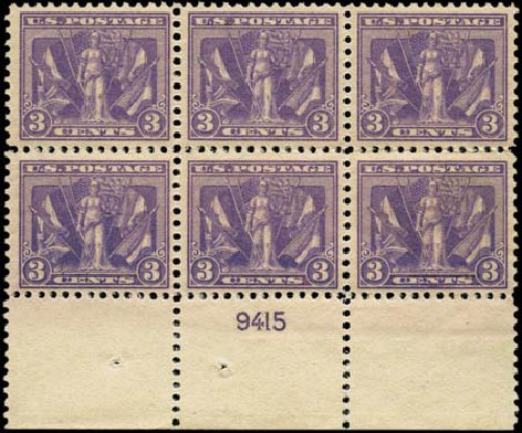 US Stamp Price Scott Catalog #537 - 3c 1919 Victory. Harmer-Schau Auction Galleries, Feb 2012, Sale 92, Lot 1191