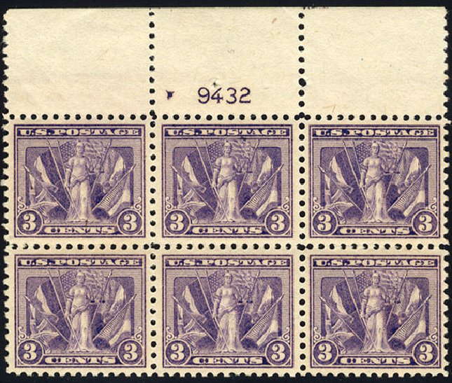 US Stamps Value Scott # 537: 1919 3c Victory. Cherrystone Auctions, Nov 2008, Sale 200811, Lot 1124