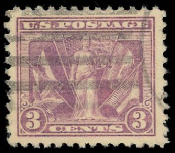 Price of US Stamps Scott Catalog #537: 1919 3c Victory. Daniel Kelleher Auctions, Jul 2011, Sale 625, Lot 1054