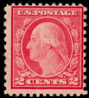 Values of US Stamp Scott Catalogue 539 - 1919 2c Washington Rotary Perf 11x10. Daniel Kelleher Auctions, Sep 2014, Sale 655, Lot 573