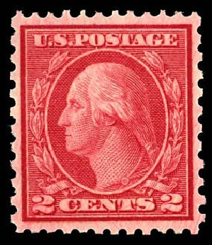 US Stamp Value Scott Catalog # 540 - 1919 2c Washington Rotary Perf 11x10. Daniel Kelleher Auctions, Dec 2012, Sale 633, Lot 926