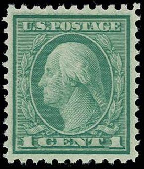 US Stamp Values Scott Catalog 542 - 1c 1920 Washington Rotary Perf 10x11. H.R. Harmer, Jun 2013, Sale 3003, Lot 1388