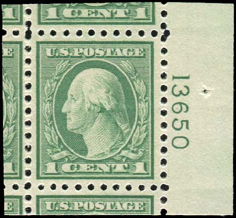 US Stamps Value Scott Catalog # 542: 1920 1c Washington Rotary Perf 10x11. Regency-Superior, Aug 2015, Sale 112, Lot 931
