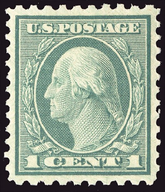 US Stamp Values Scott Catalog # 542 - 1920 1c Washington Rotary Perf 10x11. Spink Shreves Galleries, Jan 2014, Sale 146, Lot 446