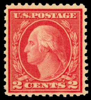US Stamp Value Scott 546 - 2c 1921 Washington Rotary Perf 11. Daniel Kelleher Auctions, Dec 2014, Sale 661, Lot 412
