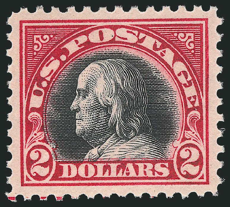 US Stamps Value Scott 547 - 1920 US$2.00 Franklin Flat Plate Perf 11. Robert Siegel Auction Galleries, Jul 2013, Sale 1050, Lot 637
