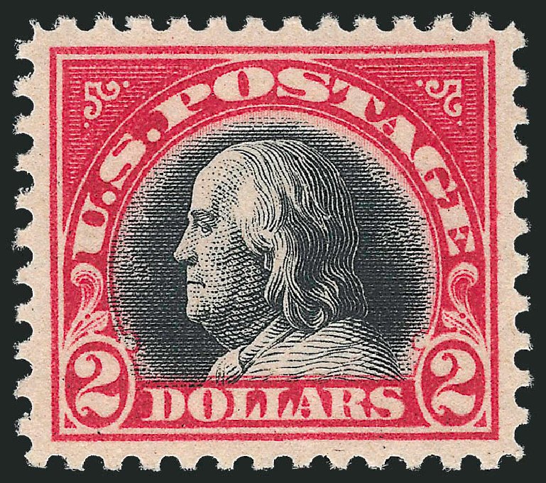 US Stamp Prices Scott Catalog # 547: US$2.00 1920 Franklin Flat Plate Perf 11. Robert Siegel Auction Galleries, Nov 2013, Sale 1061, Lot 3997
