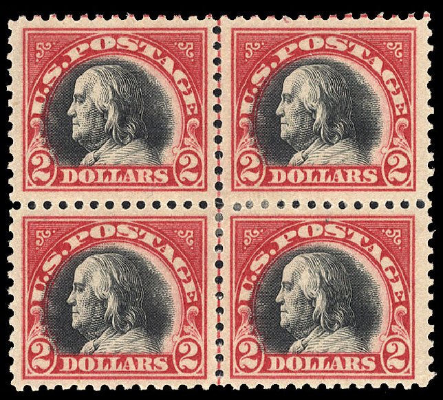 US Stamp Price Scott Catalog 547: 1920 US$2.00 Franklin Flat Plate Perf 11. Cherrystone Auctions, Oct 2012, Sale 201210, Lot 148