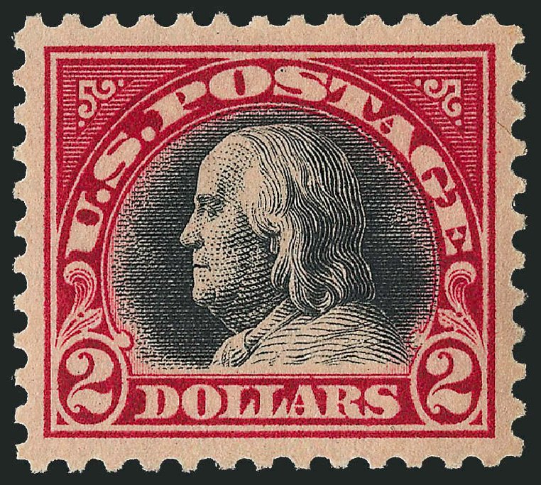 US Stamps Value Scott Catalogue 547: US$2.00 1920 Franklin Flat Plate Perf 11. Robert Siegel Auction Galleries, Mar 2011, Sale 1007, Lot 2828