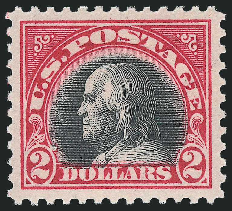 US Stamp Value Scott # 547 - US$2.00 1920 Franklin Flat Plate Perf 11. Robert Siegel Auction Galleries, Apr 2010, Sale 984, Lot 958
