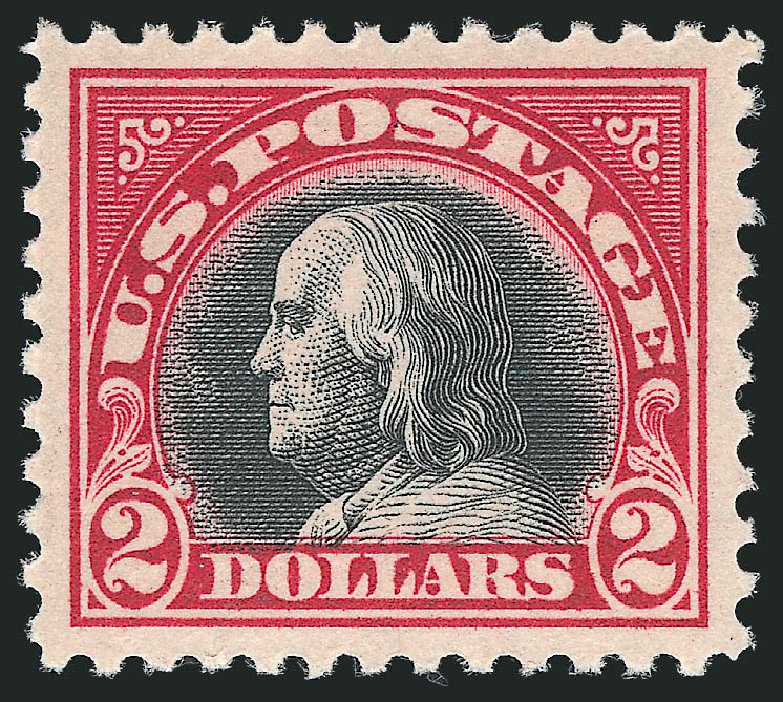US Stamp Price Scott #547: 1920 US$2.00 Franklin Flat Plate Perf 11. Robert Siegel Auction Galleries, Dec 2012, Sale 1037, Lot 2110