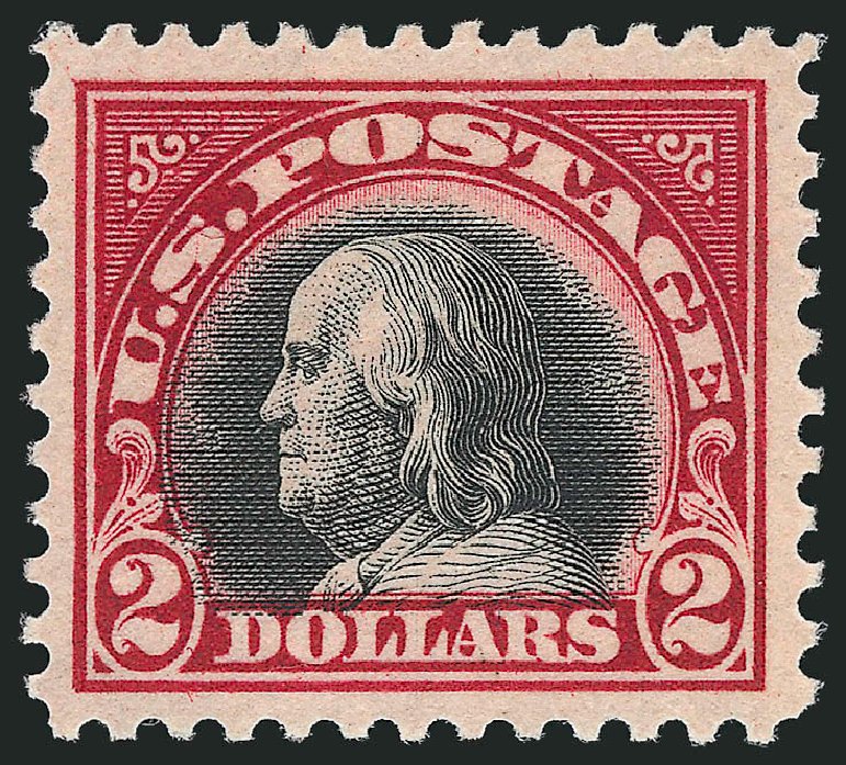 US Stamp Prices Scott Cat. # 547: 1920 US$2.00 Franklin Flat Plate Perf 11. Robert Siegel Auction Galleries, Dec 2011, Sale 1017, Lot 851