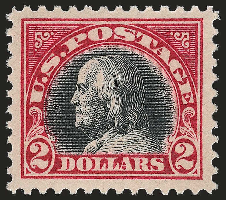 US Stamps Prices Scott Catalog #547 - US$2.00 1920 Franklin Flat Plate Perf 11. Robert Siegel Auction Galleries, Dec 2008, Sale 967, Lot 4921