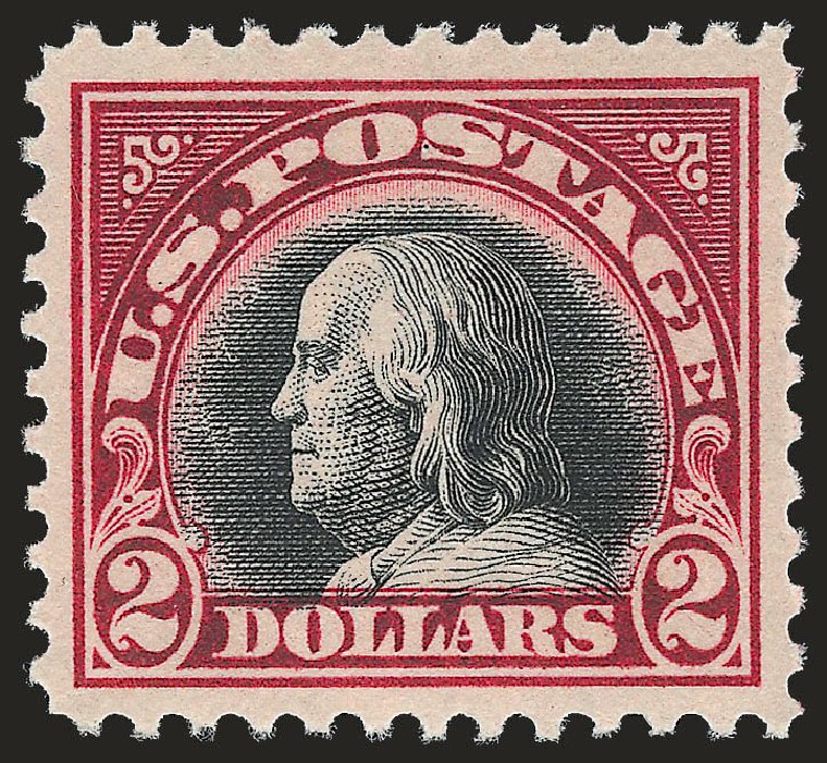 US Stamp Prices Scott Catalog #547: 1920 US$2.00 Franklin Flat Plate Perf 11. Robert Siegel Auction Galleries, Dec 2009, Sale 982, Lot 5934