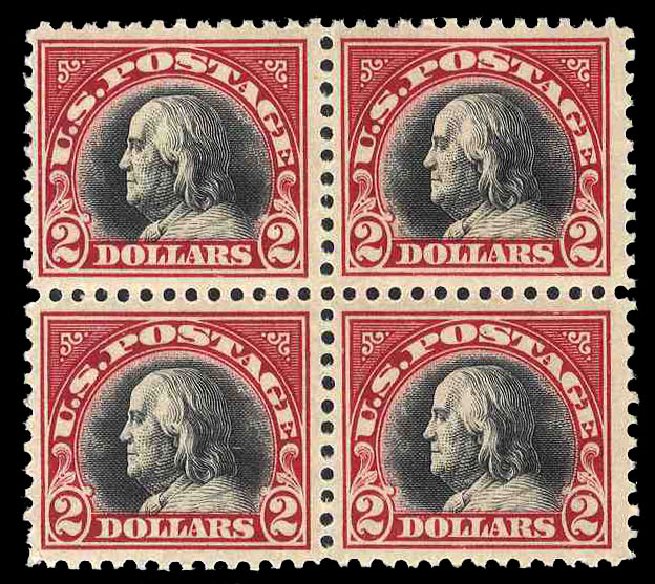 US Stamps Price Scott Cat. #547: US$2.00 1920 Franklin Flat Plate Perf 11. Cherrystone Auctions, Jun 2009, Sale 200906, Lot 215