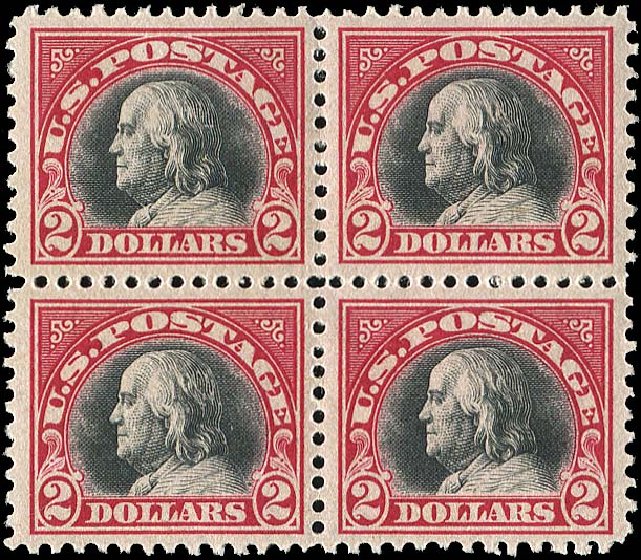 US Stamp Values Scott Catalog #547 - 1920 US$2.00 Franklin Flat Plate Perf 11. Regency-Superior, Jan 2015, Sale 109, Lot 1322
