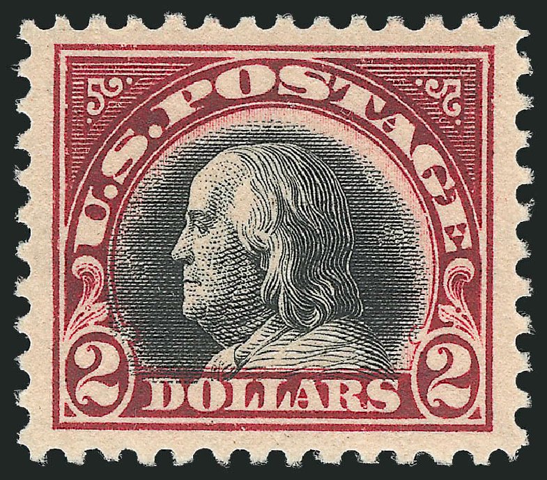 Prices of US Stamps Scott Cat. # 547 - US$2.00 1920 Franklin Flat Plate Perf 11. Robert Siegel Auction Galleries, Dec 2014, Sale 1090, Lot 1582