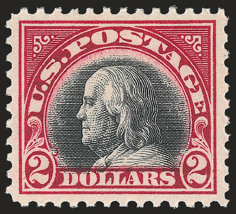 Price of US Stamp Scott Catalog 547 - US$2.00 1920 Franklin Flat Plate Perf 11. Robert Siegel Auction Galleries, Dec 2008, Sale 967, Lot 4922