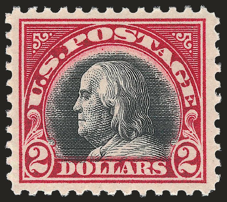 Costs of US Stamp Scott #547 - US$2.00 1920 Franklin Flat Plate Perf 11. Robert Siegel Auction Galleries, Dec 2008, Sale 967, Lot 4923
