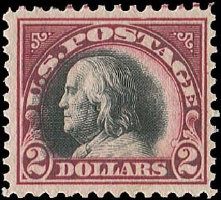 US Stamps Price Scott Cat. # 547: 1920 US$2.00 Franklin Flat Plate Perf 11. Regency-Superior, Aug 2015, Sale 112, Lot 936