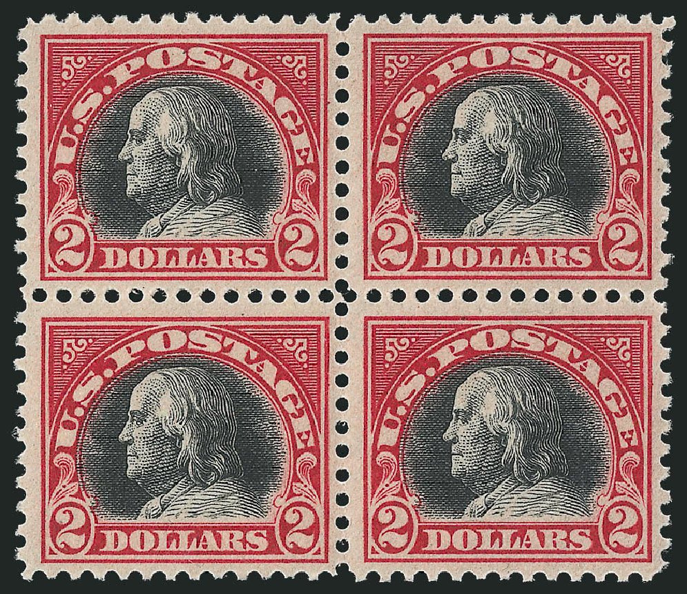 US Stamp Price Scott #547: 1920 US$2.00 Franklin Flat Plate Perf 11. Robert Siegel Auction Galleries, Mar 2011, Sale 1007, Lot 2826