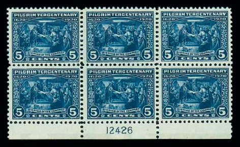 Costs of US Stamp Scott Catalogue #550 - 5c 1920 Pilgrim Tercentenary. Matthew Bennett International, Dec 2007, Sale 325, Lot 2217