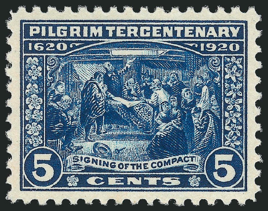 US Stamp Values Scott Catalogue #550: 5c 1920 Pilgrim Tercentenary. Robert Siegel Auction Galleries, Nov 2012, Sale 1034, Lot 479